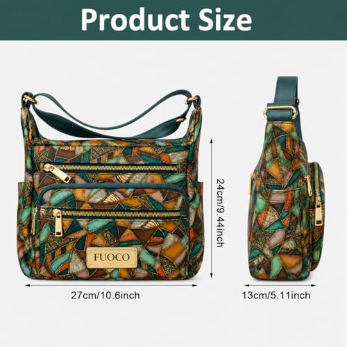 Image of FUOCO Purse for Women Handbag| Office Shoulder Laptop Bag, College & Shopping | Stylish PU Vegan Leather Sling with Zipper | Big Side Bag | Everyday Travel Tote Party Purse