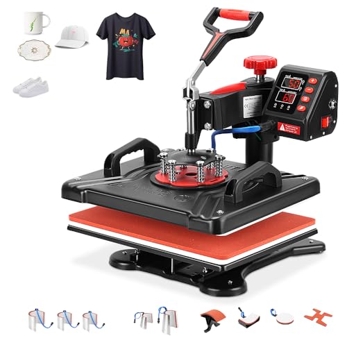 10 em 1 Prensa Térmica para Camisetas e Chapéus