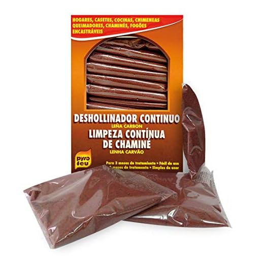 PYRO FEU 24628-12 Caja de 14 Unidades de Deshollinamiento Lítico para Limpieza y Mantenimiento Continua de Chimeneas, Marrón Teja, Talla Única