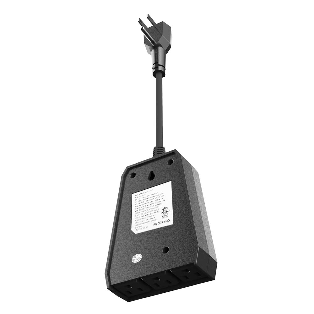 AC110-240V 1875W(Max.) lit WiFi Plug 1 in 3 Out Supported Smart Phone Control/Voice Control/Timing Timer Setting Time Function IP44 Water Resistance Compatible for/iOS System for-image-27