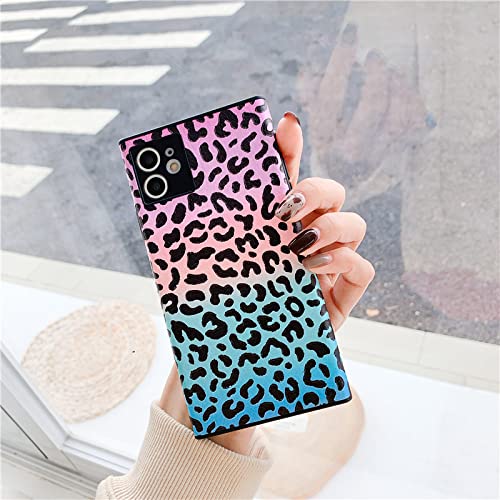 Coque iPhone XR anti rayure objectif photo silicone carré léopard - 3