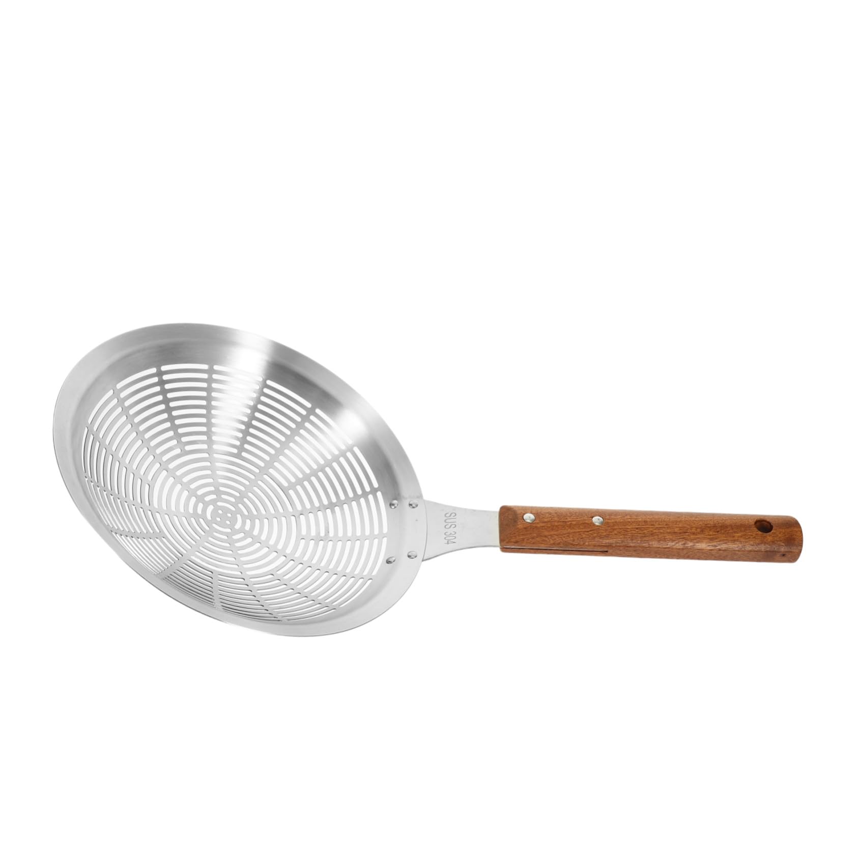 Alipis Edelstahl Skimmer Schöpfkelle Schlitzlöffel Sieblöffel mit Ergonomischem Griff Vielseitiger Küchensieb für Gemüse Pasta Pommes Robust und Langlebig Leicht zu Reinigen