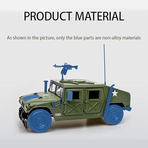 STARBLINK 1/18 Classic Military Diecast Hum-vee Battle Field Armored Vehicles - Retro Army Utility Toy Car Model for Collectors or Gifts - Image 7