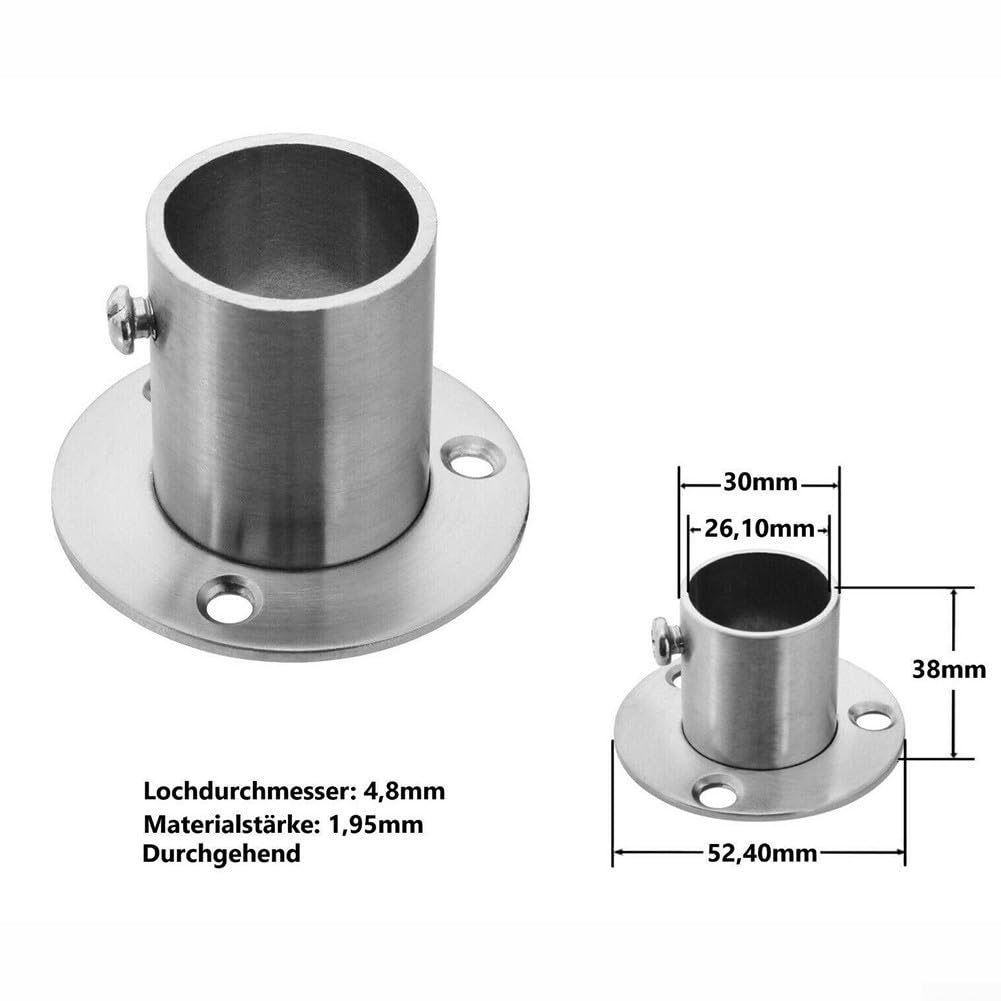 Bride murale en acier inoxydable poli pour fixation de tube pour diverses applications (25 mm)