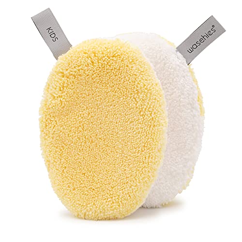 Waschies Reusable Baby & Kids Wash Pads, Pack of 2 Yellow, Gentle Face & Body Cleansing with Just Water, Washable - Image 2