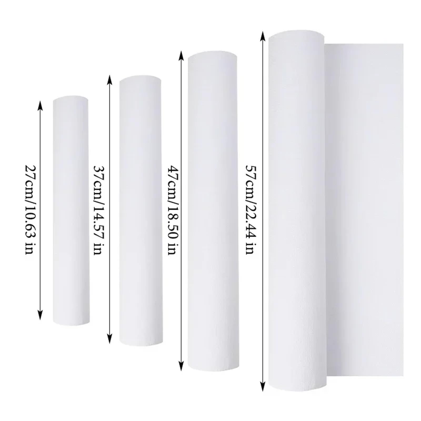 leinwand leinen 5 m Lange, weiße Baumwoll-Leinwandrolle, ideal for Anfänger, Übungsmalerei mit Öl- und Acrylfarben, umfangreiches Künstlerbedarf-Sortiment(0.37x5m)