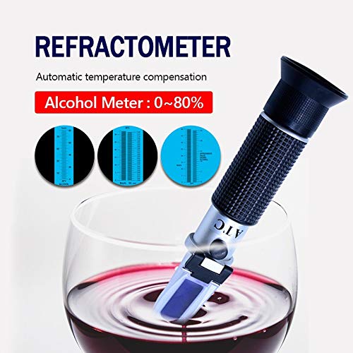 Buy Alcohol refractometer 080 Alcoholometer V/V ATC Handheld Tool