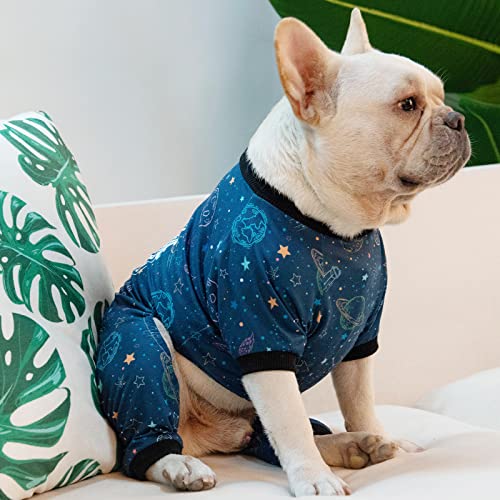 Image of CuteBone Small Dog Pajamas Shirt Stretchy Summer Puppy Pjs Soft Cat Onesies Pet Clothes for Daily Wear DA12XL