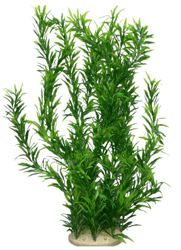 Shibeiparts 2-Pack Aquarium Plant Aquarium Decor Plastic Plants Extra Large 21 Inches Artificial Long Fish Tank Plants Tall Fish Tank Decorations Artificial Green Water Plants (Green)
