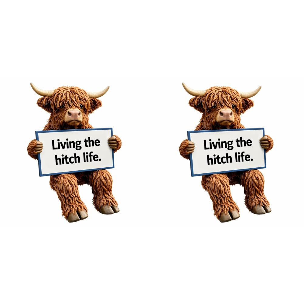 Resin Highland Cow Hitch Cover Fits Receivers Tow Plug for Most Vehicles