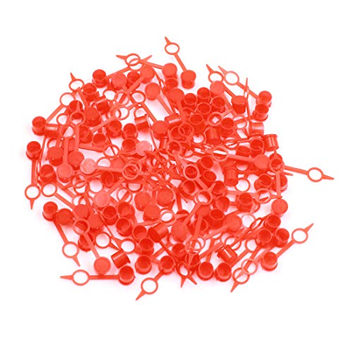 X AUTOHAUX 100Stk.Staubkappe M6 Kunststoff Nippel Schmiernippel Staubkappenabdeckung für Motorrad Auto Rot