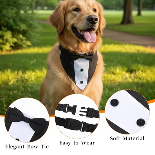 Corbatín de esmoquin para perro ajustable miniatura 4