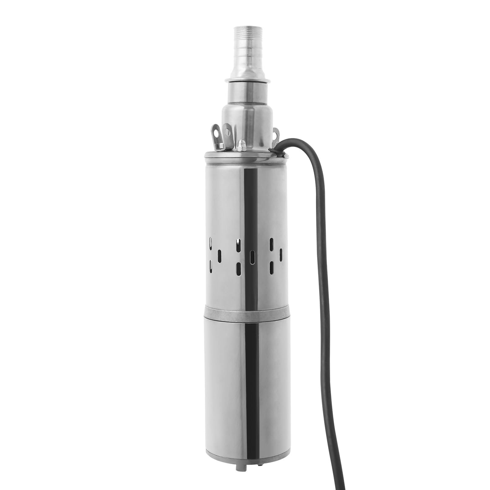 Bomba de Pozo Profundo Motor 180 W 1200 L/h, Bomba Sumergible agua Profundo de acero inoxidable 3000 rpm, Bomba de Agua Solar, Altura Máxima 20 m, Caudal 1,2 m³, IP68