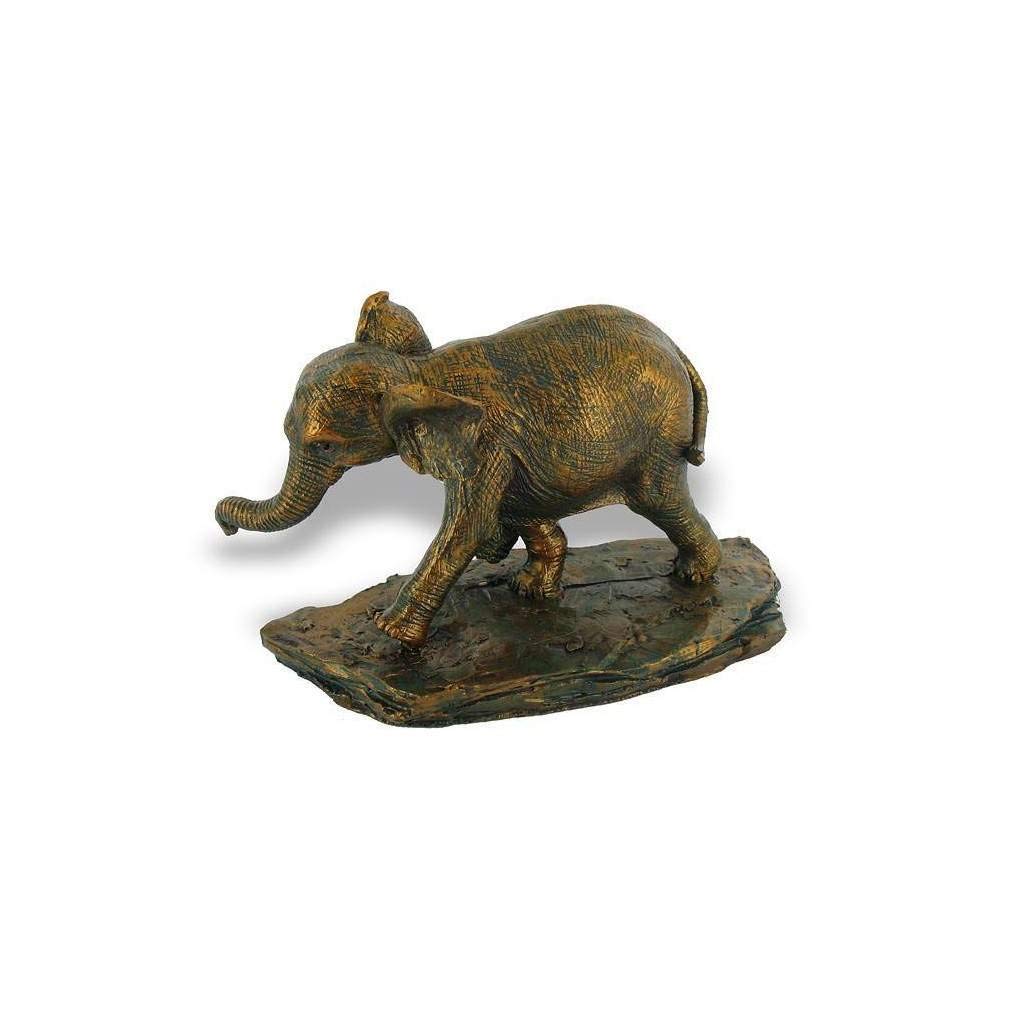 lachineuse Baby Elephant Bronze - Symbol of Luck, 9x13 cm