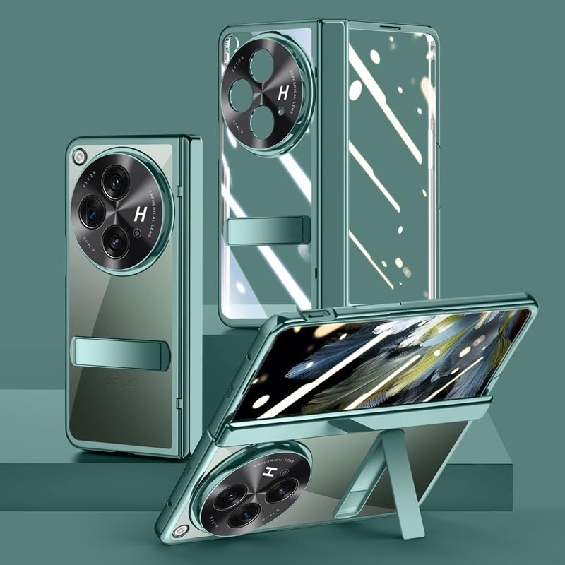 Coque OnePlus Open transparente rigide à charnière avec protection intégrale antichoc