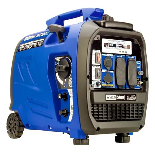 DuroMax XP2300iH 2300-Watt 80cc Dual Fuel Digital Inverter Hybrid Portable Generator, Blue
