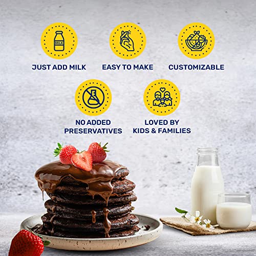 Image of Pillsbury Chocolate Flavour Pancake Mix| 2-Minute Pancake Mix For Kids| No-Preservatives | 80 Gram