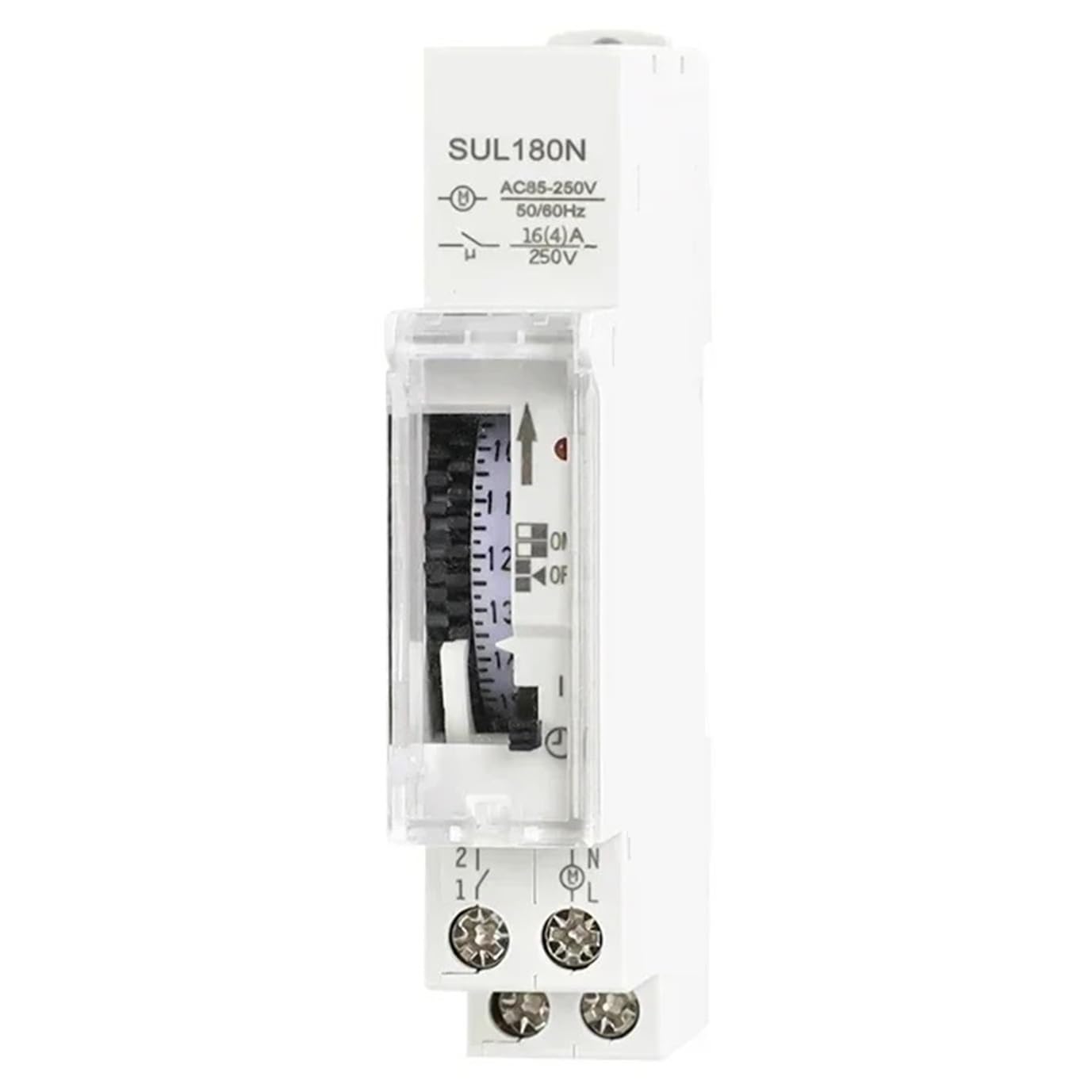 SUL180N 15 Minutes Mechanical 24Hours Programmable Din Rail Time Switch Timer Relay 16A 85~250VAC