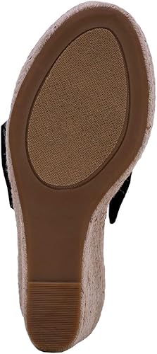 Miniatura 5 de Nautica Alpargatas de cuña para mujer, sandalias de plataforma para mujer, zapatos de verano con lazo con nudo y tacón de cuerda tejida