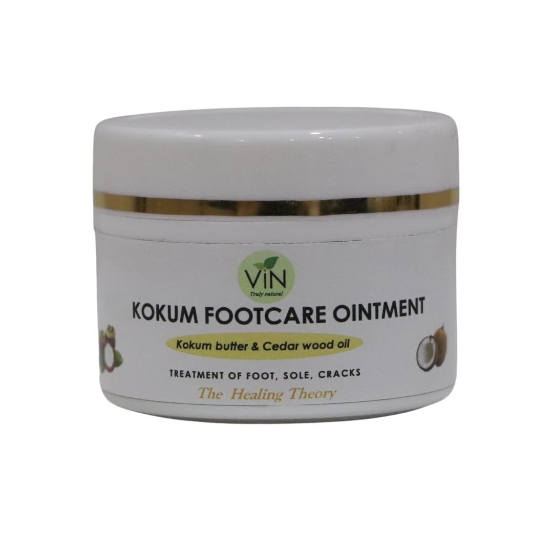 ViN Kokum Footcare Ointment, Natural Healing Treatment for Cracked Heels and Dry Feet, with Kokum Butter and Cedarwood Oil-image-47