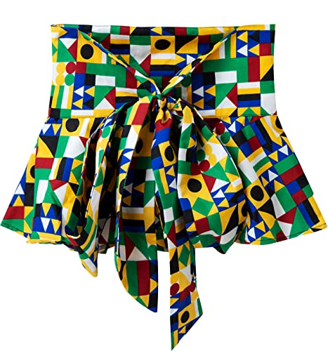 SHENBOLEN Women African Print Dashiki Tradition Waist Belts One Size