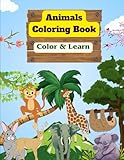  Animals Coloring Book - Color and learn: Simple and easy Pictures Large and Clear Pictures to make fun and enjoy the Kids and relaxing the mind ... power. (Coloring the Picture, Band 2)