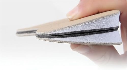 Miniatura 4 de 1 par de plantillas ortopédicas de cuero para piernas OX, inserciones de talón, rodilleras de cuña para mujeres y hombres, pronación correctiva,