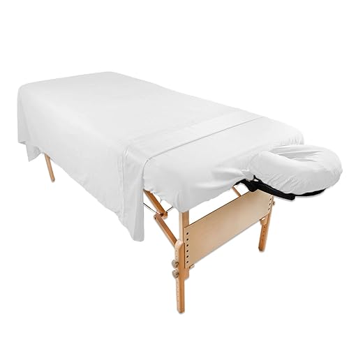 Miniatura 1 de Body Linen - Juego de sábanas de masaje poli blancoalgodón - Sábana extra grande para una cobertura óptima y ajuste con mesas de tamaño estándar y