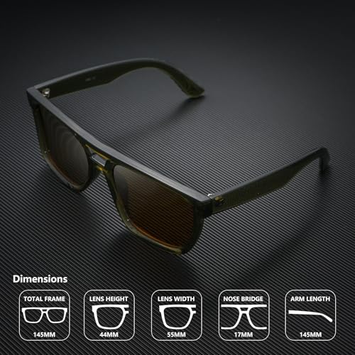 Pro Acme Oversized Square Curved Lens Sunglasses for Women Men, Trendy Flat Top Fashion Shield Shades PAZ1020013