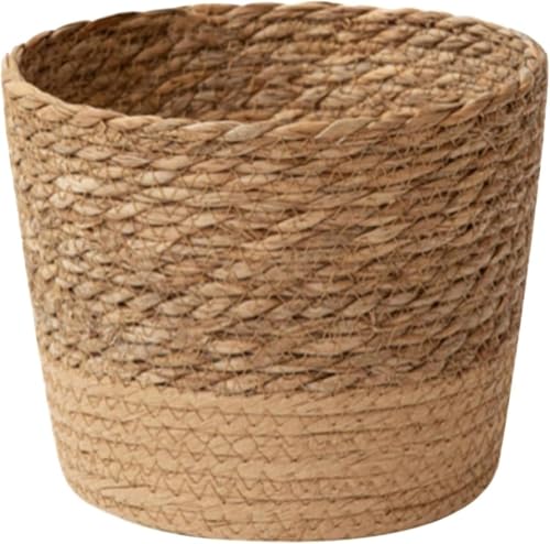 Genérico maceteros de Interior, Maceteros Mimbre, Macetero Trenzado, Cesta para Plantas, Cesta de Mimbre de Mimbre de ratán, Cesta de Almacenamiento Hecha a Mano