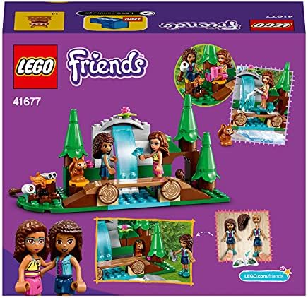 LEGO Friends 41677 Leśny wodospad; w komplecie figurka wiewiórki; idealny prezent dla dzieci lubiących przyrodnicze prezenty (93 elementy)