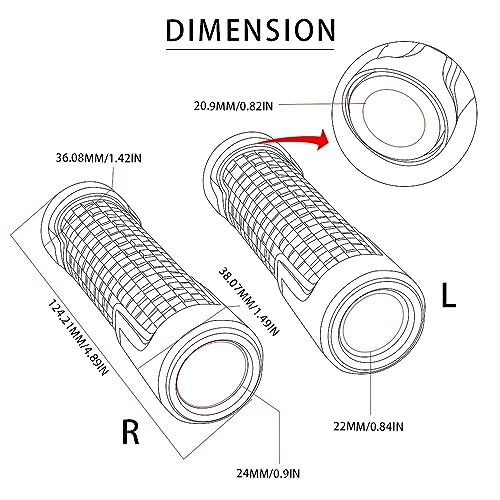 Manillar de mano de 22mm con extremos estables para puños de Vespa MP3 4