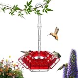 hummingbird feeders for outdoors hanging sherem hummingbird feeder and built in ant moat bee proof 30 feeder port suitable for hanging on the tree yard red 