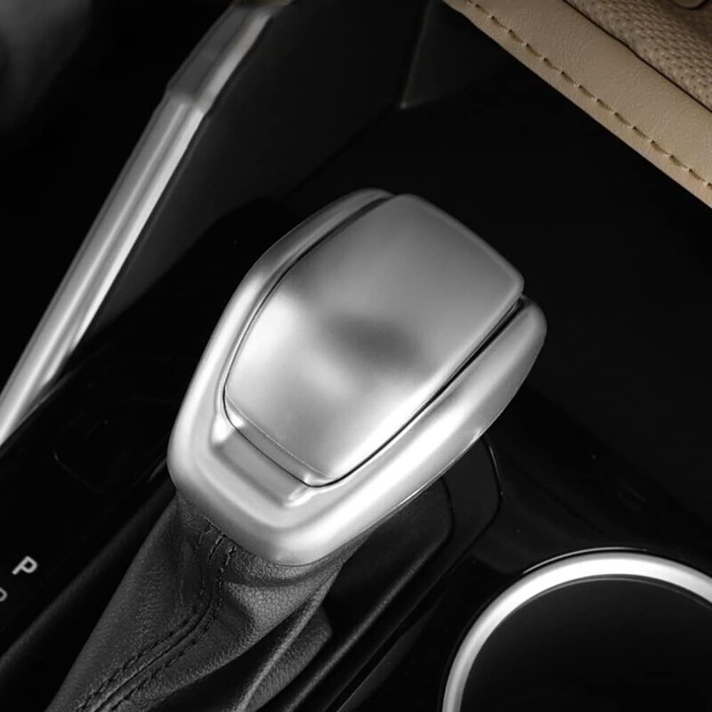 ERIDANUS Auto Accessories Fit for RAV4 2024 2023 2022 2021 2020 2019 Car Interior Gear Shift Knob Cover Trim (Matte Silver) ABS 2 PCS