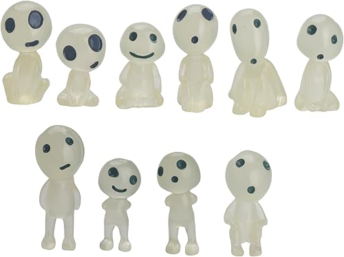 Figuras de elfos de árbol que brillan en la oscuridad, árbol luminoso, fantasma, espíritu, hada, decoración de jardín, estatua para micro paisaje,