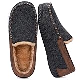 RockDove Hearthfire Chaussons mocassins en mousse à mémoire de forme pour homme, Noir, 41 EU