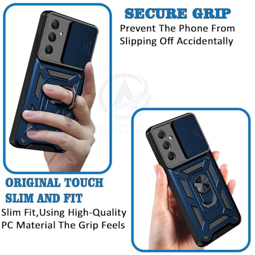 Image of Luxe Back Cover for Samsung Galaxy A35 5G / Samsung Galaxy A55 5G | D10 Tough Armor Case | Sliding Camera Shield | 360 Protection | Kickstand Ring Holder | Military-Grade Shockproof Case