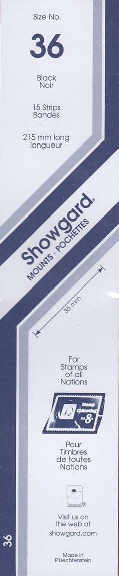 Strip Style Black Stamp Mounts Size 36