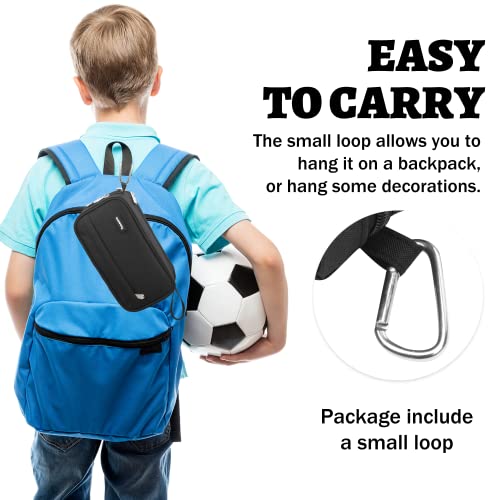 Image of Pencil Case Big Capacity Pen Pouch Large Storage Holder Marker Pen Bag Durable 3 Compartment School Office Desk Organizer Portable Cute Zipper Stationery for Kids Teen Student Boys Girls Adults Klein