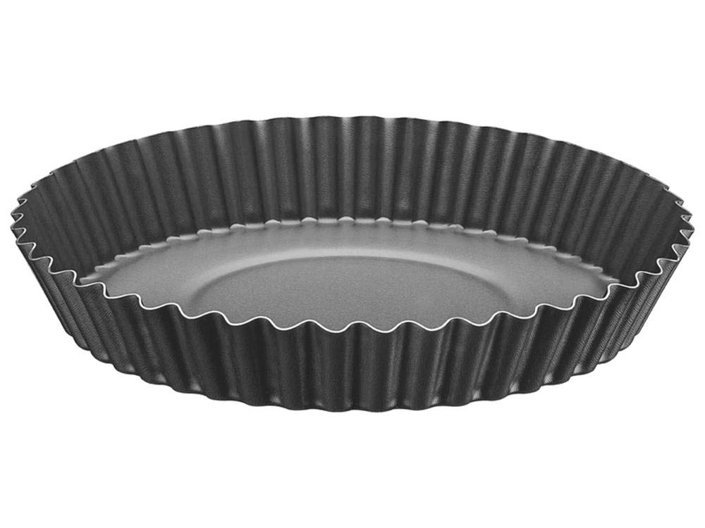 Tramontina Brasil 26cm 1.8L Graphite Aluminum Tart Mold with Interior and Exterior Starflon Max PFOA Free Nonstick Coating