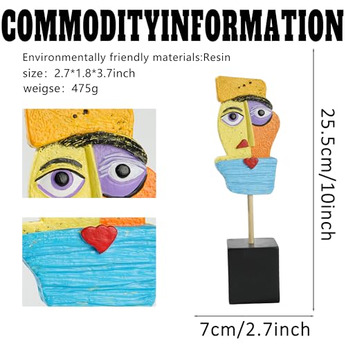 Estatua abstracta moderna artesanal para decoración miniatura 5