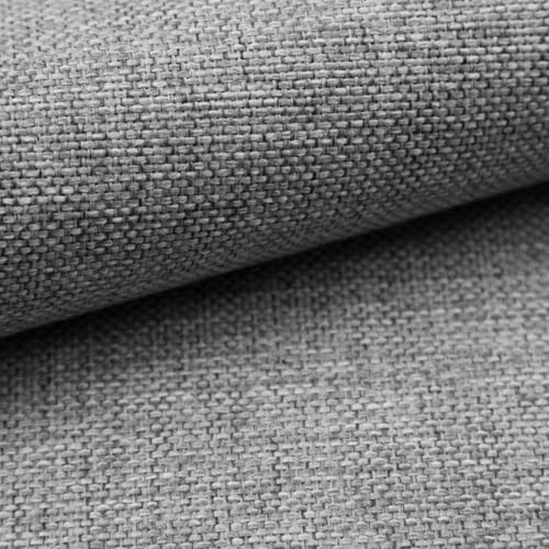 novely® MUDAU - Grob Gewebter Polsterstoff - Melierter Möbelstoff mit Flachgewebe - Pflegeleichte Meterware 1lfm | Farbe: 08 Grau