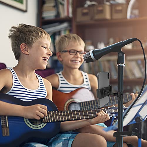 Eleqote Cell Phone Holder For Microphone Stand 360° Swivel Adjustable Smartphone Clamp Mount Compatible With Iphone, Galaxy, Sony, Lg, Google, Pixel, Oneplus, Huawei And Other Phones #TOP3