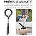 YGAOHF 6 Inch Eye Hooks Screw in Heavy Duty, 10 pcs Heavy Duty Eye Hooks, Large Stainless Steel Eye Hooks for Hanging, Black Eye Bolts for Indoor & Outdoor Heavy-Duty Applications