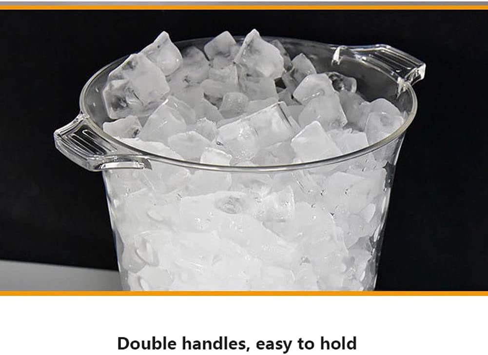 Cubo Hielera Cubo De Hielo Luminoso Recargable, Enfriador Plástico, Aislado Creativo para Bar, Vino, Champán Enfriador Bebidas