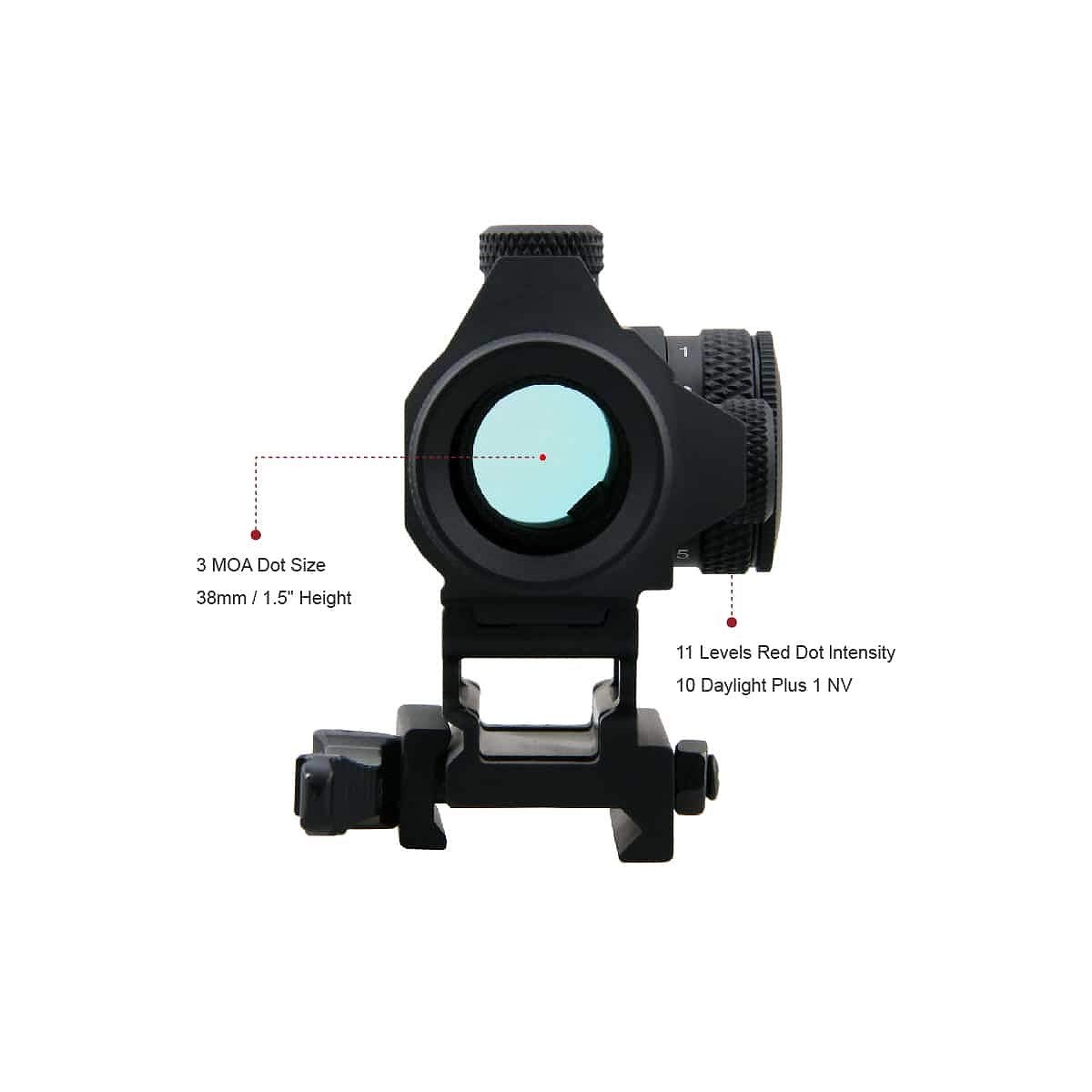 Vector Optics SCRD-12II Maverick-II 1x22 Genii Rotpunkt Visiera per sport, airsoft e caccia, fucile ad aria compressa, visiera riflettente, Red Dot