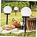 Gadpiparty 6Pcs Solar Lawn Lamp Outdoor Landscape Lighting Tool Easy Install Plug Black Warm Light for Garden Pathway Decor