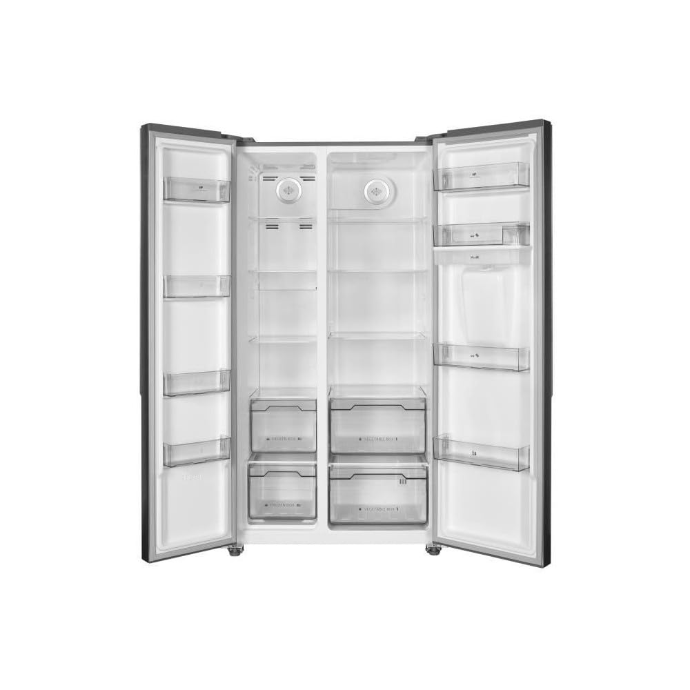 Continental Edison Cera532NFIXD - Refrigerador americano (4 puertas, 532L, 90 x 177 cm, acero inoxidable)