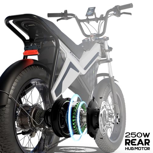 Image of XO-Ride Conqueror Electric Cycle - 250W Rear Hub Motor | Bright LED Display | Shimano 7-Speed | 36V 15Ah Battery | Up to 60 km Range | 2-Seater (Milky White)