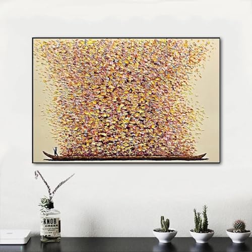 Impression de bateau coloré abstrait sur toile d'art moderne de luxe
